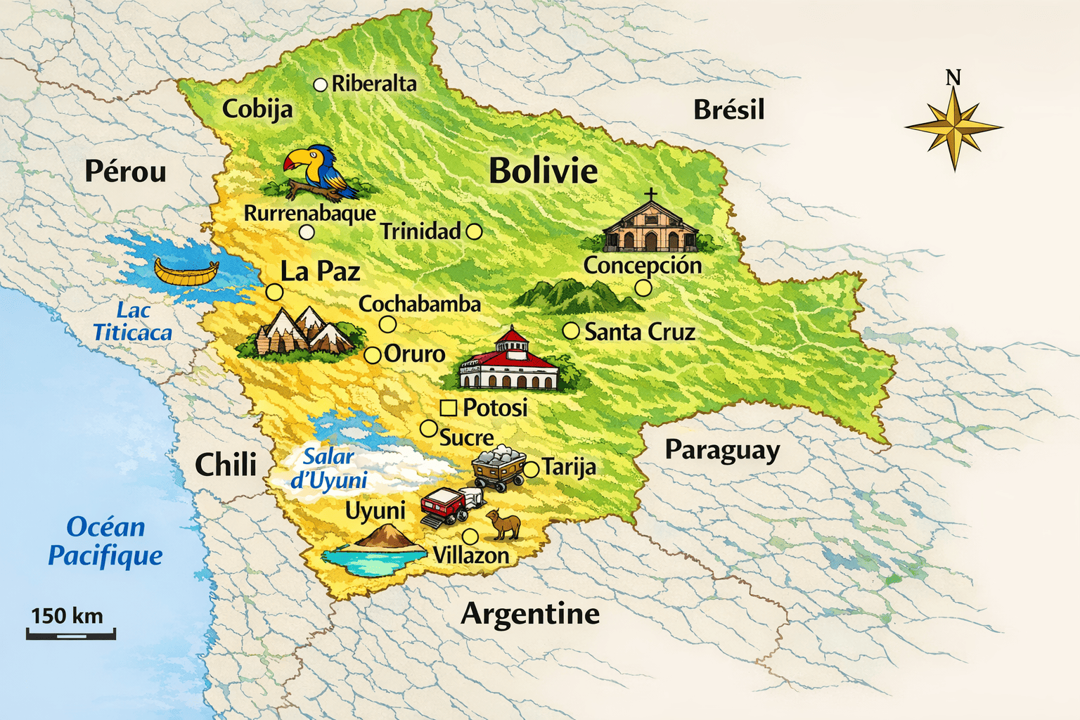 Guide voyage Bolivie Carte