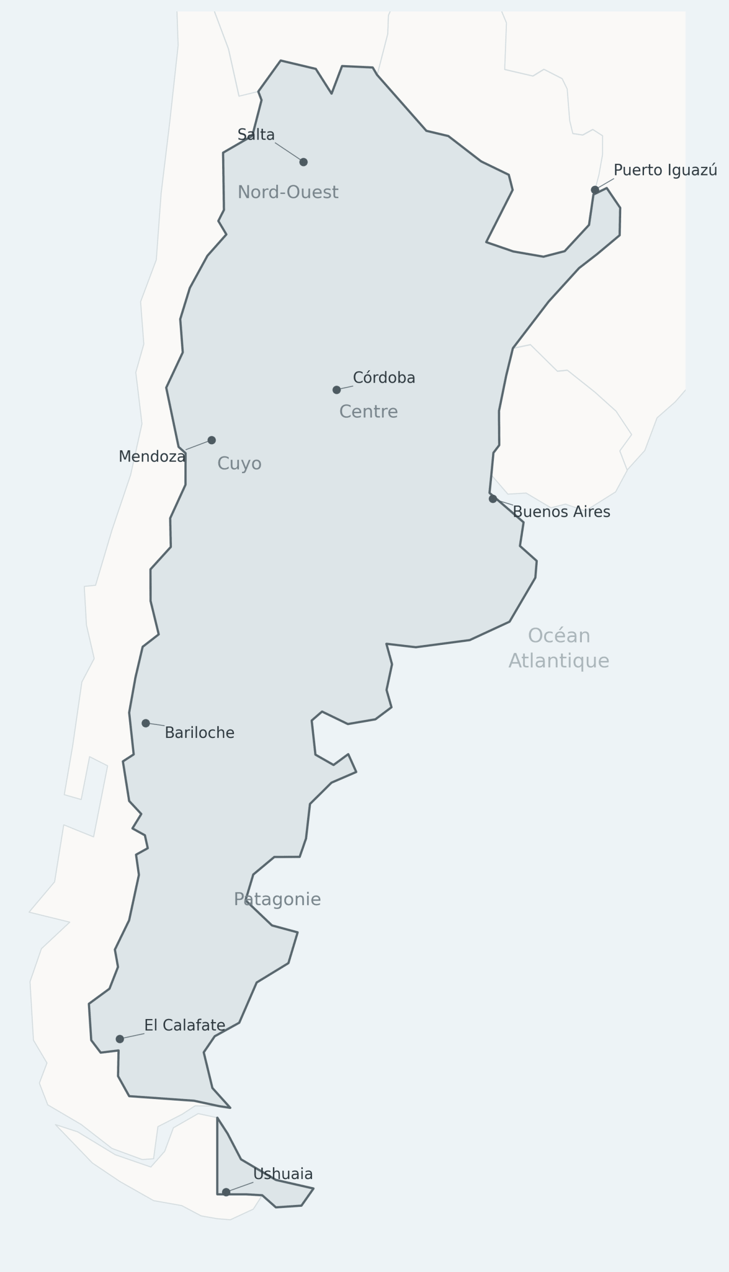 Guide de voyage Argentine Carte