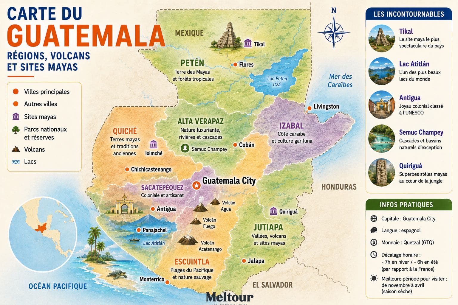 Guide voyage Guatemala carte