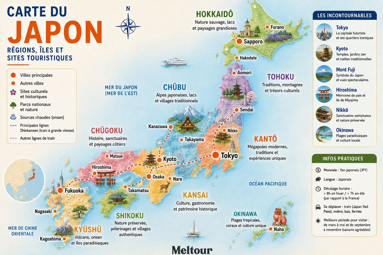 Guide voyage Japon carte